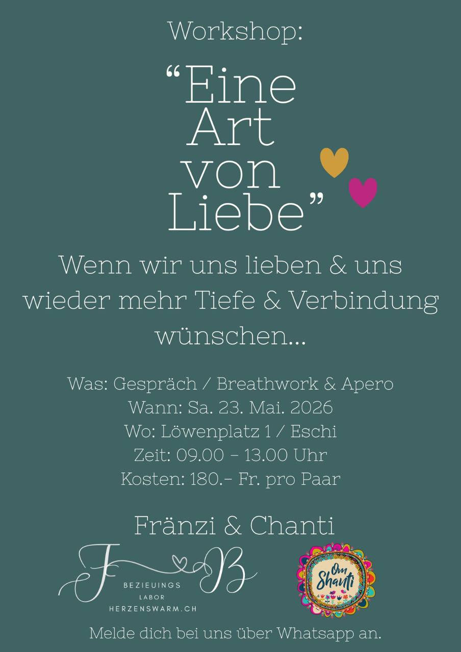 Workshop Flyer Eine Art von Liebe